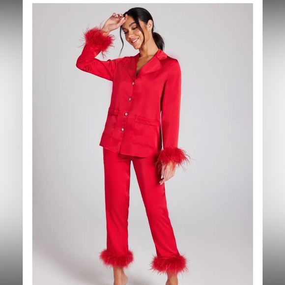 Nadine Merabi Darcie Red Pajamas - Picture 3 of 6